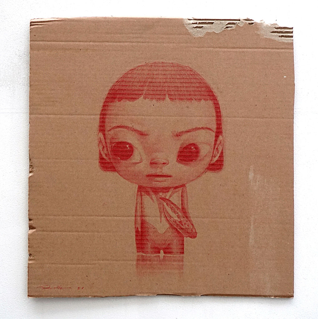 Menatap Kesepian dalam Mata Kecil: Review Lukisan Lonesome Hero #3 karya Roby Dwi Antono